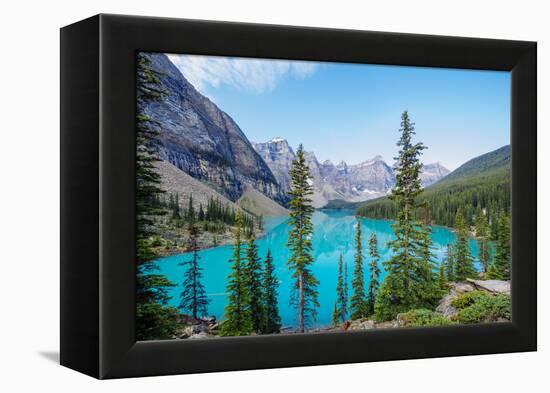 Scenic mountainous landscape of Banff National Park, Banff, Alberta, Canada-Panoramic Images-Framed Premier Image Canvas