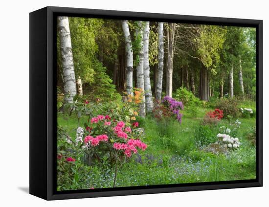 Scenic of Forest and Garden, Canada-Ellen Anon-Framed Premier Image Canvas