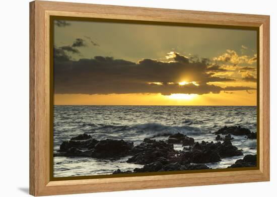 Scenic of Ocean Sunset, Kihe, Maui, Hawaii, USA-Jaynes Gallery-Framed Premier Image Canvas