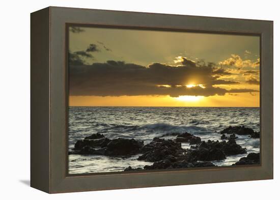 Scenic of Ocean Sunset, Kihe, Maui, Hawaii, USA-Jaynes Gallery-Framed Premier Image Canvas