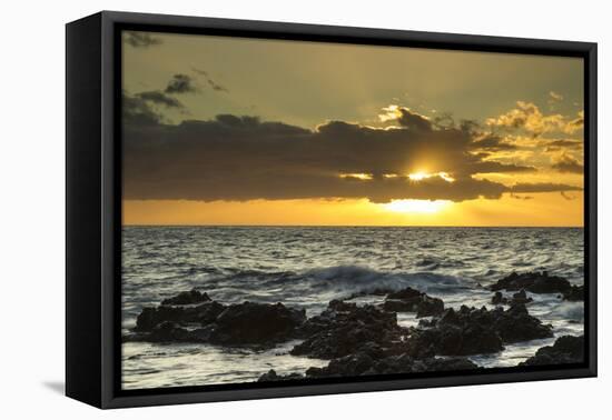 Scenic of Ocean Sunset, Kihe, Maui, Hawaii, USA-Jaynes Gallery-Framed Premier Image Canvas