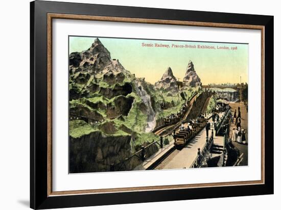Scenic Railway, Franco-British Exhibition, London, 1908-Valentine & Sons-Framed Giclee Print