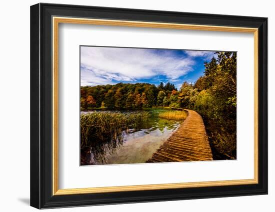 Scenic spot in Plitvice Lakes National Park, UNESCO World Heritage Site, Croatia, Europe-Laura Grier-Framed Photographic Print