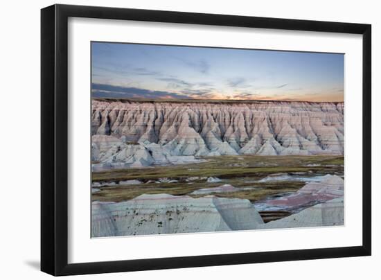 Scenic Sunset View of the South Dakota Badlands-oocoskun-Framed Photographic Print