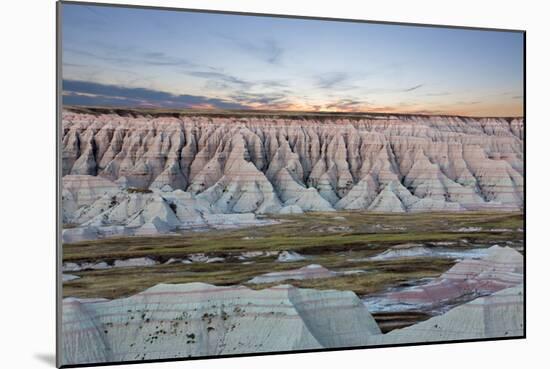 Scenic Sunset View of the South Dakota Badlands-oocoskun-Mounted Photographic Print