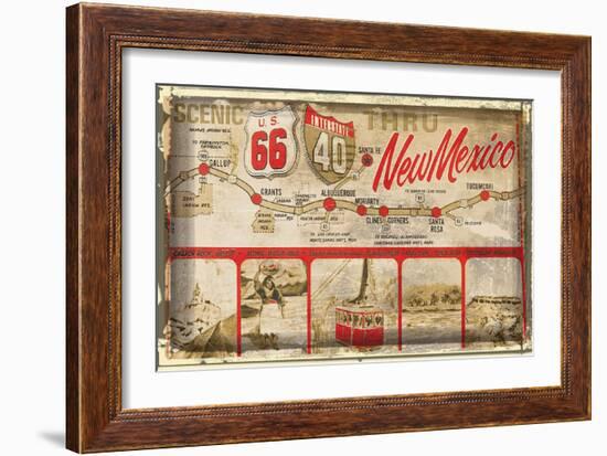 Scenic US 66 thru New Mexico-null-Framed Art Print