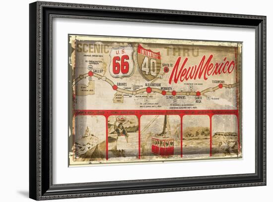 Scenic US 66 thru New Mexico-null-Framed Art Print