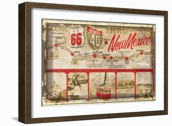 Scenic US 66 thru New Mexico-null-Framed Art Print