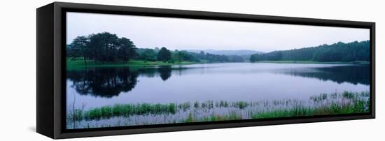 Scenic view of a lake, Bernheim Arboretum and Research Forest, Bullitt County, Kentucky, USA-null-Framed Stretched Canvas