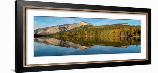 Scenic view of a lake in forest, British Columbia, Canada-null-Framed Photographic Print