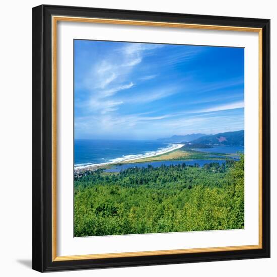 Scenic view of Bayocean Peninsula, Oregon Coast, Tillamook County, Oregon, USA-null-Framed Photographic Print