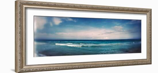 Scenic View of Beach Against Cloudy Sky, Santa Maria Del Mar Beach, Havana, Cuba-null-Framed Photographic Print