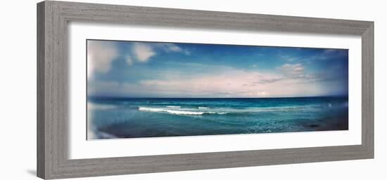 Scenic View of Beach Against Cloudy Sky, Santa Maria Del Mar Beach, Havana, Cuba-null-Framed Photographic Print