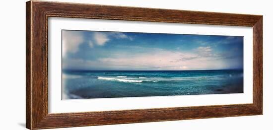 Scenic View of Beach Against Cloudy Sky, Santa Maria Del Mar Beach, Havana, Cuba-null-Framed Photographic Print