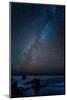 Scenic view of beach against star field at night, Sand Dollar Beach, Plaskett Creek, Big Sur, Ca...-null-Mounted Photographic Print