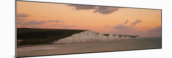 Scenic view of coastline, Seven Sisters, English Channel, Seven Sisters Country Park, Sussex, En...-null-Mounted Photographic Print