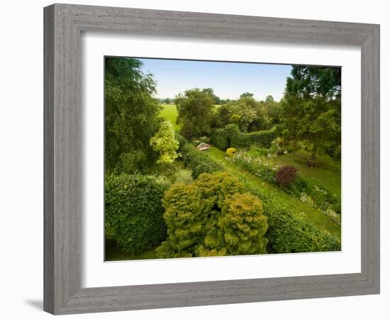 Scenic View of Country Garden-Tim Kahane-Framed Photographic Print