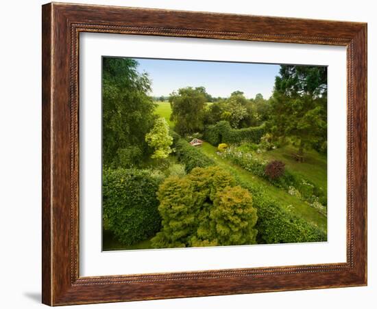 Scenic View of Country Garden-Tim Kahane-Framed Photographic Print