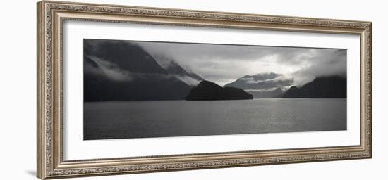 Scenic view of Doubtful Sound, Fiordland National Park, Southland, South Island, New Zealand-null-Framed Photographic Print