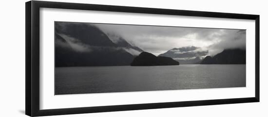 Scenic view of Doubtful Sound, Fiordland National Park, Southland, South Island, New Zealand-null-Framed Photographic Print