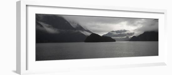 Scenic view of Doubtful Sound, Fiordland National Park, Southland, South Island, New Zealand-null-Framed Photographic Print