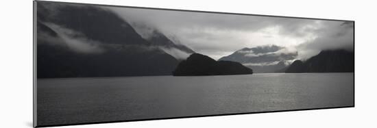 Scenic view of Doubtful Sound, Fiordland National Park, Southland, South Island, New Zealand-null-Mounted Photographic Print