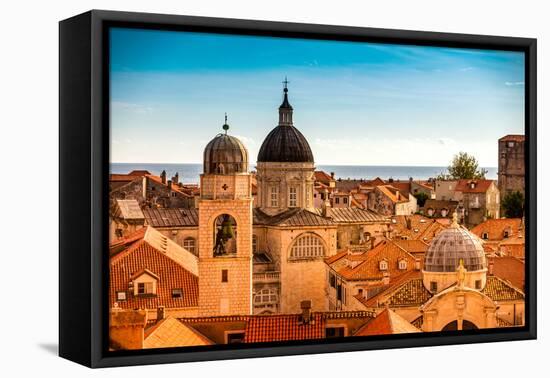 Scenic view of Dubrovnik, Croatia, Europe-Laura Grier-Framed Premier Image Canvas