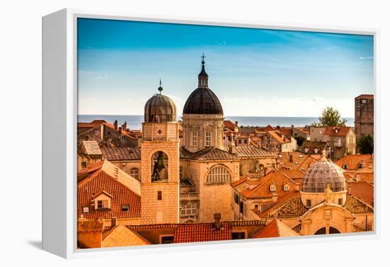 Scenic view of Dubrovnik, Croatia, Europe-Laura Grier-Framed Premier Image Canvas