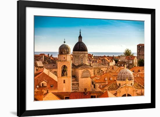 Scenic view of Dubrovnik, Croatia, Europe-Laura Grier-Framed Photographic Print