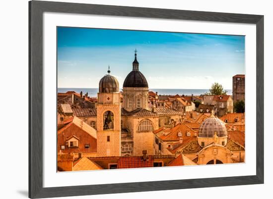 Scenic view of Dubrovnik, Croatia, Europe-Laura Grier-Framed Photographic Print