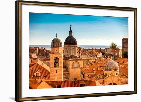 Scenic view of Dubrovnik, Croatia, Europe-Laura Grier-Framed Photographic Print