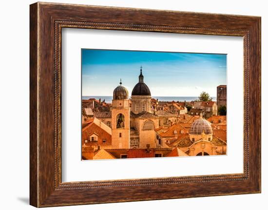 Scenic view of Dubrovnik, Croatia, Europe-Laura Grier-Framed Photographic Print