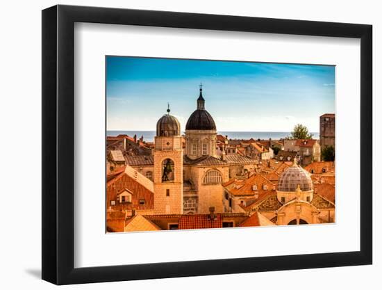 Scenic view of Dubrovnik, Croatia, Europe-Laura Grier-Framed Photographic Print