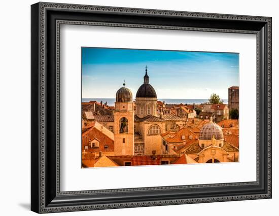 Scenic view of Dubrovnik, Croatia, Europe-Laura Grier-Framed Photographic Print