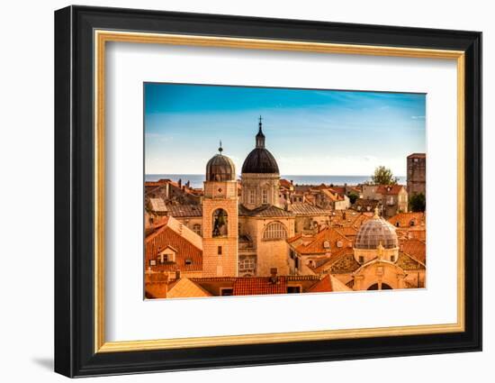 Scenic view of Dubrovnik, Croatia, Europe-Laura Grier-Framed Photographic Print