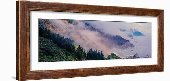 Scenic view of fog over Big Sur coastline, California, USA-null-Framed Photographic Print