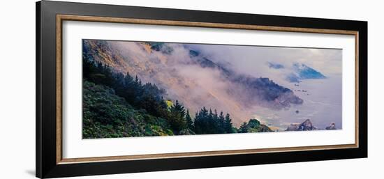 Scenic view of fog over Big Sur coastline, California, USA-null-Framed Photographic Print