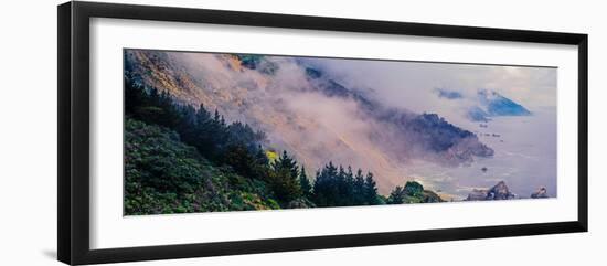 Scenic view of fog over Big Sur coastline, California, USA-null-Framed Photographic Print