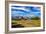 Scenic View of Grand Teton with Old Wooden Farm-MartinM303-Framed Photographic Print