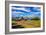 Scenic View of Grand Teton with Old Wooden Farm-MartinM303-Framed Photographic Print