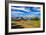 Scenic View of Grand Teton with Old Wooden Farm-MartinM303-Framed Photographic Print