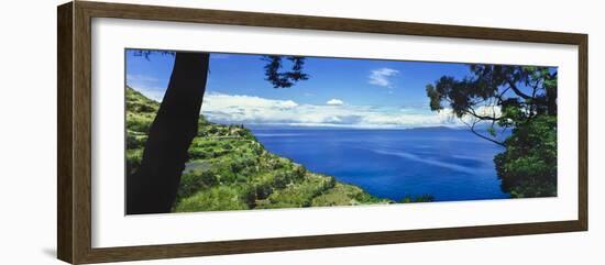 Scenic view of Lake Titicaca, Sun Island, Peru-Panoramic Images-Framed Photographic Print