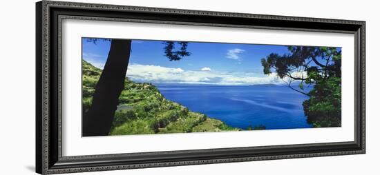 Scenic view of Lake Titicaca, Sun Island, Peru-Panoramic Images-Framed Photographic Print