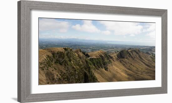 Scenic view of landscape from Te Mata Peak, Hastings District, Hawke's Bay Region, North Island...-null-Framed Photographic Print