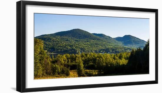 Scenic view of mountain range, Bromont, Quebec, Canada-null-Framed Photographic Print