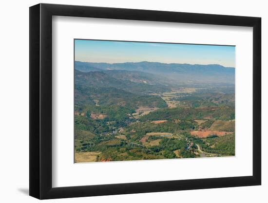 Scenic view of mountains near Kengtung, Shan State, Myanmar (Burma)-Jan Miracky-Framed Photographic Print