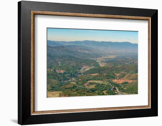 Scenic view of mountains near Kengtung, Shan State, Myanmar (Burma)-Jan Miracky-Framed Photographic Print