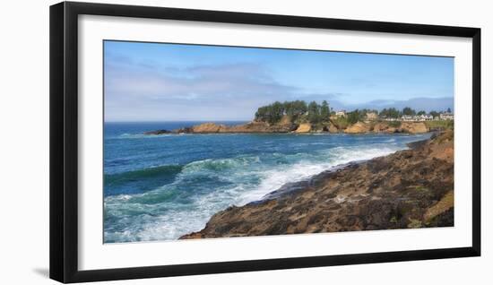 Scenic view of Oregon Coast, Lincoln City, Lincoln County, Oregon, USA-null-Framed Photographic Print