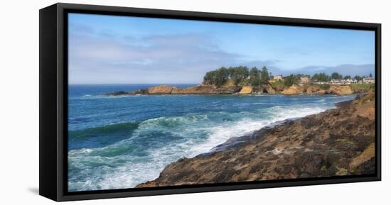 Scenic view of Oregon Coast, Lincoln City, Lincoln County, Oregon, USA-null-Framed Premier Image Canvas