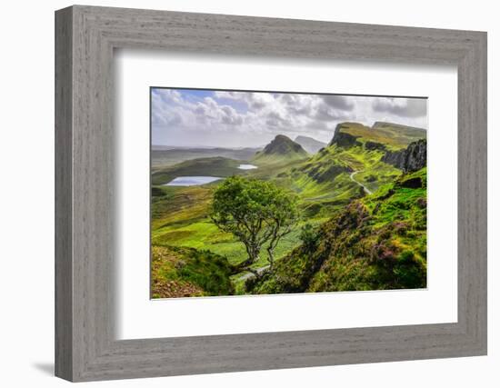 Scenic View of Quiraing Mountains in Isle of Skye, Scottish Highlands, United Kingdom-Martin M303-Framed Photographic Print